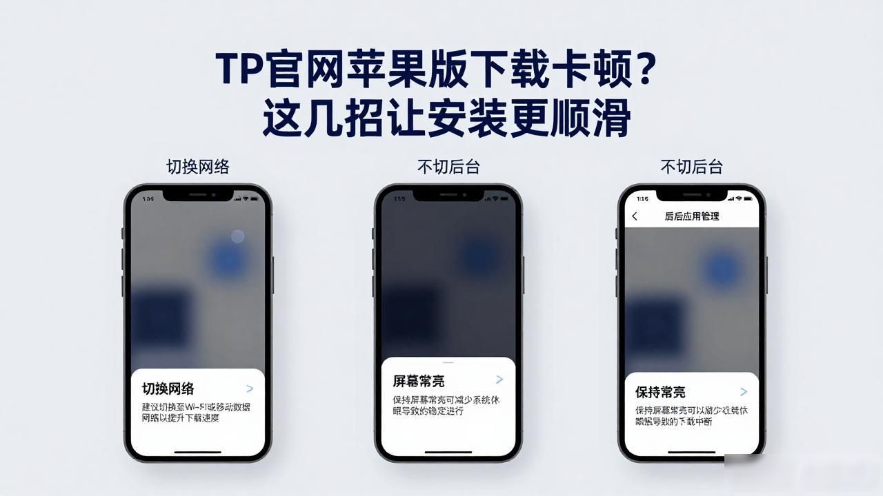 TP官网苹果版下载卡顿？这几招让安装更顺滑