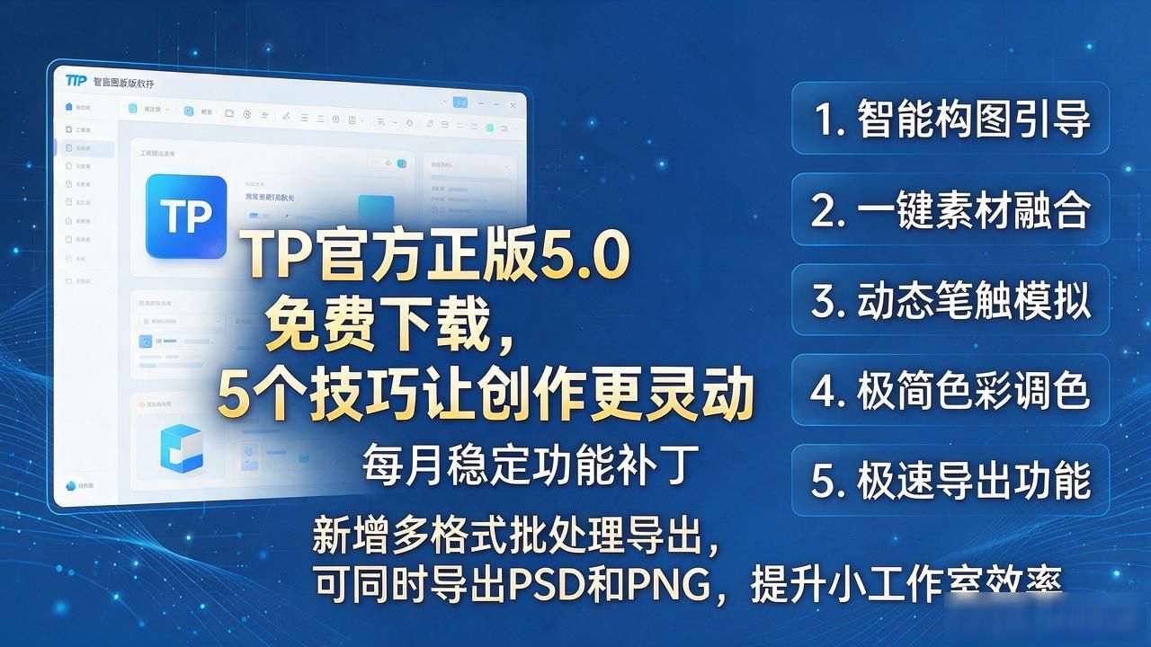 TP官方正版5.0免费下载，5个技巧让创作更灵动
